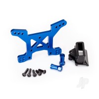 Shock tower, Front, 7075-T6 aluminium (Blue-anodised) (1pc) / Body mount bracket (1pc)