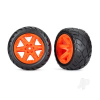 Wheels & Tyres, Assembled, Glued (2.8in) (RXT Orange wheels, Anaconda tyres, foam inserts) (4WD electric front/rear, 2WD electric front only) (2) (TSM rated)