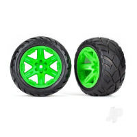 Wheels & Tyres, Assembled, Glued (2.8in) (RXT Green wheels, Anaconda tyres, foam inserts) (4WD electric front/rear, 2WD electric front only) (2) (TSM rated)