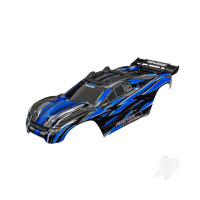 Body, Rustler 4X4 VXL, blue (painted, decals applied) (assembled with front & rear body mounts and rear body support for clipless mounting)