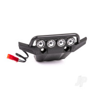 Bumper, Front (assembled, LED lights installed) (fits 4WD Rustler)