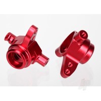 Steering blocks, 6061-T6 aluminium (Red-anodised), left & right