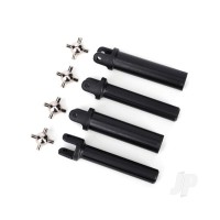 Half shafts, heavy duty (external splined (2 pcs) / internal splined (2 pcs)) / metal u-joints (4 pcs)