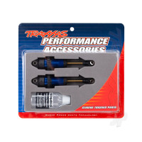 Shocks, GTR Long Blue-anodised, PTFE-coated bodies with TiN shafts (fully assembled, without springs) (2 pcs)