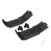 Skid plate, Front (1pc), Rear (1pc) / rubber impact cushion (2 pcs)