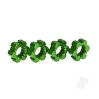 Wheel Hubs, hex, aluminium (Green-anodised) (4 pcs)