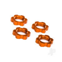 Wheel nuts, splined, 17mm, serrated (Orange-anodised) (4 pcs)