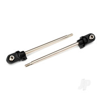 Shaft, GTX shock, 110mm (assembled with rod ends & hollow balls) (Steel, Chrome finish) (2 pcs)
