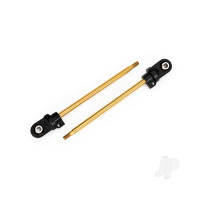 Shaft, GTX shock, TiN-coated (2 pcs) (assembled with rod ends and Steel hollow balls)