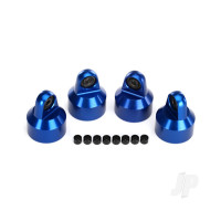 Shock caps, aluminium (Blue-anodised), GTX shocks (4 pcs) / spacers (8 pcs)