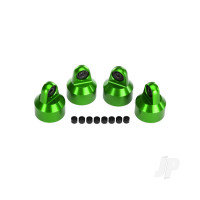 Shock caps, aluminium (Green-anodised), GTX shocks (4 pcs) / spacers (8 pcs)