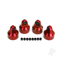 Shock caps, aluminium (Red-anodised), GTX shocks (4 pcs) / spacers (8 pcs)
