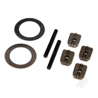 Spider gear shaft (2 pcs) / spacers (4 pcs) / 16x23.5x.5 stainless washer (2 pcs) (for #7781X aluminium Differential carrier)