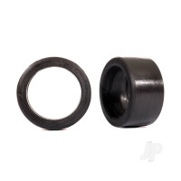 Tyres, rubber (2) (fits Traxxas #7775X wheelie bar wheels)