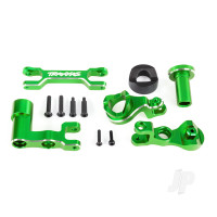 Steering bellcranks (left & right) / drag link (6061-T6 aluminium, Green-anodised) (fits XRT)