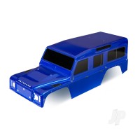 Body, Land Rover Defender, Blue (painted) / decals