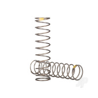 Springs, shock (natural finish) (GTS) (0.22 rate, Yellow stripe) (2 pcs)