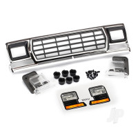 Grille, Ford Bronco / grille retainers (6 pcs) / headlight housing (2 pcs) / lens (2 pcs) / 2.6x8 BCS (6 pcs) / 2.5x6 BCS (2 pcs) (fits #8010 Body)