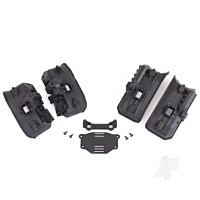 Fenders, inner (wide), front & rear (2 each)/ rock light covers (8)/ battery plate/ 3x8 flat-head screws (4) (for clipless body mounting)