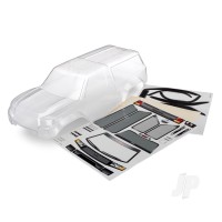 Body with camper, TRX-4 Sport (Clear, trimmed, requires painting) / window masks / decal sheet