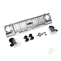 Grille, Chevrolet Blazer (1979) / grille retainers (4 pcs) / headlight housing (2 pcs) / lens (2 pcs) / 2.6x8 BCS (4 pcs) / 2.5x6 BCS (2 pcs) (fits #8130 Body)