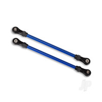 Suspension links, Front lower, Blue (2 pcs) (5x104mm, powder coated Steel) (assembled with hollow balls) (for use with #8140X TRX-4 Long Arm Lift Kit)