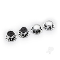 Center caps, wheel (Satin Chrome) (4) (requires #8255A extended thread stub axle)