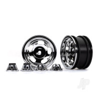 Wheels, 2.2in, Chrome (2) / centre caps (2) (requires #8255A extended thread stub axle)