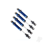 Shocks, GTS, aluminium (Blue-anodised) (assembled without springs) (4 pcs) (for use with #8140X TRX-4 Long Arm Lift Kit)