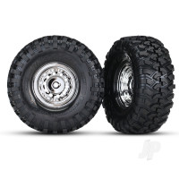 Wheels & Tyres, Assembled Glued 1.9in Chrome Wheels (2 pcs)