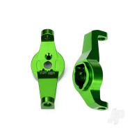 Caster blocks, 6061-T6 aluminium (Green-anodised), left and right