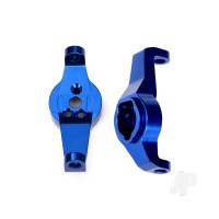 Caster blocks, 6061-T6 aluminium (Blue-anodised), left and right