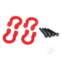 Bumper D-Rings, Red (Front or Rear) / 2.0x12 CS (4 pcs)