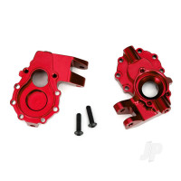 Portal housings, inner (Front), 6061-T6 aluminium (Red-anodised) (2 pcs) / 3x12 BCS (2 pcs)