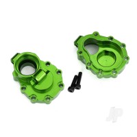 Portal housings, inner (Rear), 6061-T6 aluminium (Green-anodised) (2 pcs) / 2.5x10 CS (2 pcs)
