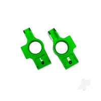 Carriers, stub axle, 6061-T6 aluminium (Green-anodised) (left & right) / 3x12mm BCS (with threadlock) (2 pcs) / 2.5x6mm BCS (with threadlock) (2 pcs)