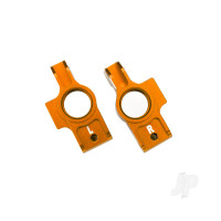 Carriers, stub axle, 6061-T6 aluminium (Orange-anodised) (left & right) / 3x12mm BCS (with threadlock) (2 pcs) / 2.5x6mm BCS (with threadlock) (2 pcs)