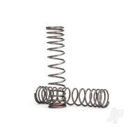 Spring, shock, 139mm (natural finish) (GTR) (progressive, 0.937 rate, Orange stripe) (2 pcs)