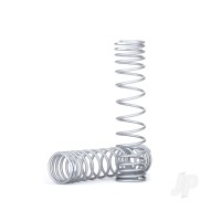 Spring, shock, Front (Silver) (GTR) (progressive, 0.833 rate, White stripe) (2 pcs)