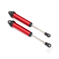 Shocks, GTR, 134mm, aluminium (Red-anodised) (fully assembled without springs) (Front, no threads) (2 pcs)