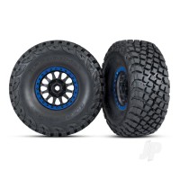 Tyres and wheels, assembled, glued (Method Racing wheels, black with blue beadlock, BFGoodrich Baja KR3 tyres) (2)