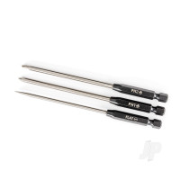 Speed Bit Set, screwdriver, 3-piece straight (3mm slotted, #1 Phillips, and #2 Phillips bits), 1/4in drive