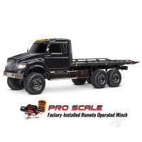 TRX-6 Ultimate RC Hauler 1:10 6X6 RTE Flatbed Truck, Black (+ TQi 4-ch, XL-5 HV, Titan 550, Pro Scale Winch)