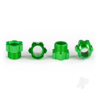 Stub axle nut, aluminium (Green-anodised) (4)