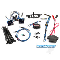 LED light Set, complete with power supply (contains headlights, tail lights, roof lights, & distribution block) (fits #8811 or #8825 Body)