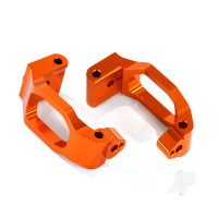 Caster blocks (C-Hubs), 6061-T6 aluminium (Orange-anodised), left & right / 4x22mm pin (4 pcs) / 3x6mm BCS (4 pcs) / retainers (4 pcs)