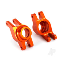 Carriers, stub axle (Orange-anodised 6061-T6 aluminium) (Rear) (2 pcs)