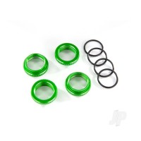 Spring retainer (adjuster), Green-anodised aluminium, GT-Maxx shocks (4 pcs) (assembled with o-ring)