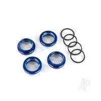 Spring retainer (adjuster), Blue-anodised aluminium, GT-Maxx shocks (4 pcs) (assembled with o-ring)