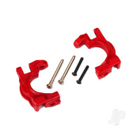 Caster blocks (c-hubs), extreme heavy duty, Red (left & right) / 3x32mm hinge pins (2) / 3x20mm BCS (2) (for use with #9080 upgrade kit)